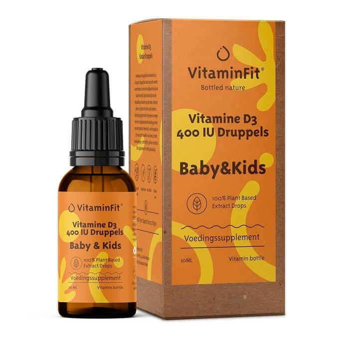 Bot Napier Voeding Vitamin Bottle Vitamine D3 Baby/Kinder Druppels 400 IU - Cosmic-beauty